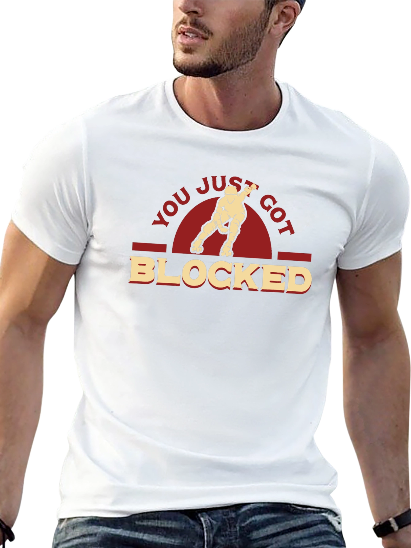 You Just Got Blocked T-Shirt - Roller Derby Tee