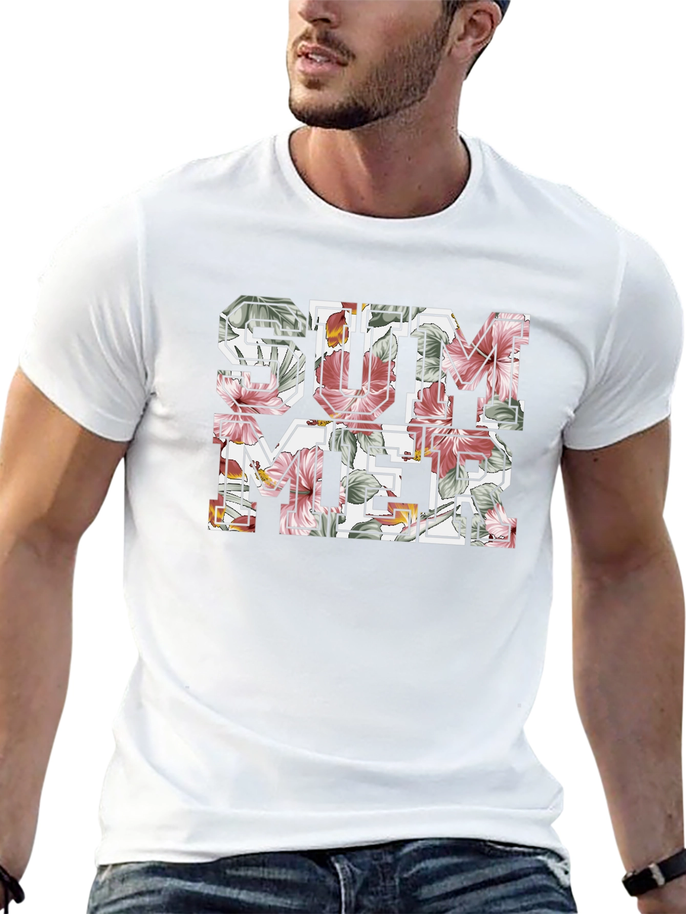 Floral Summer T-Shirt - Stylish Graphic Tee