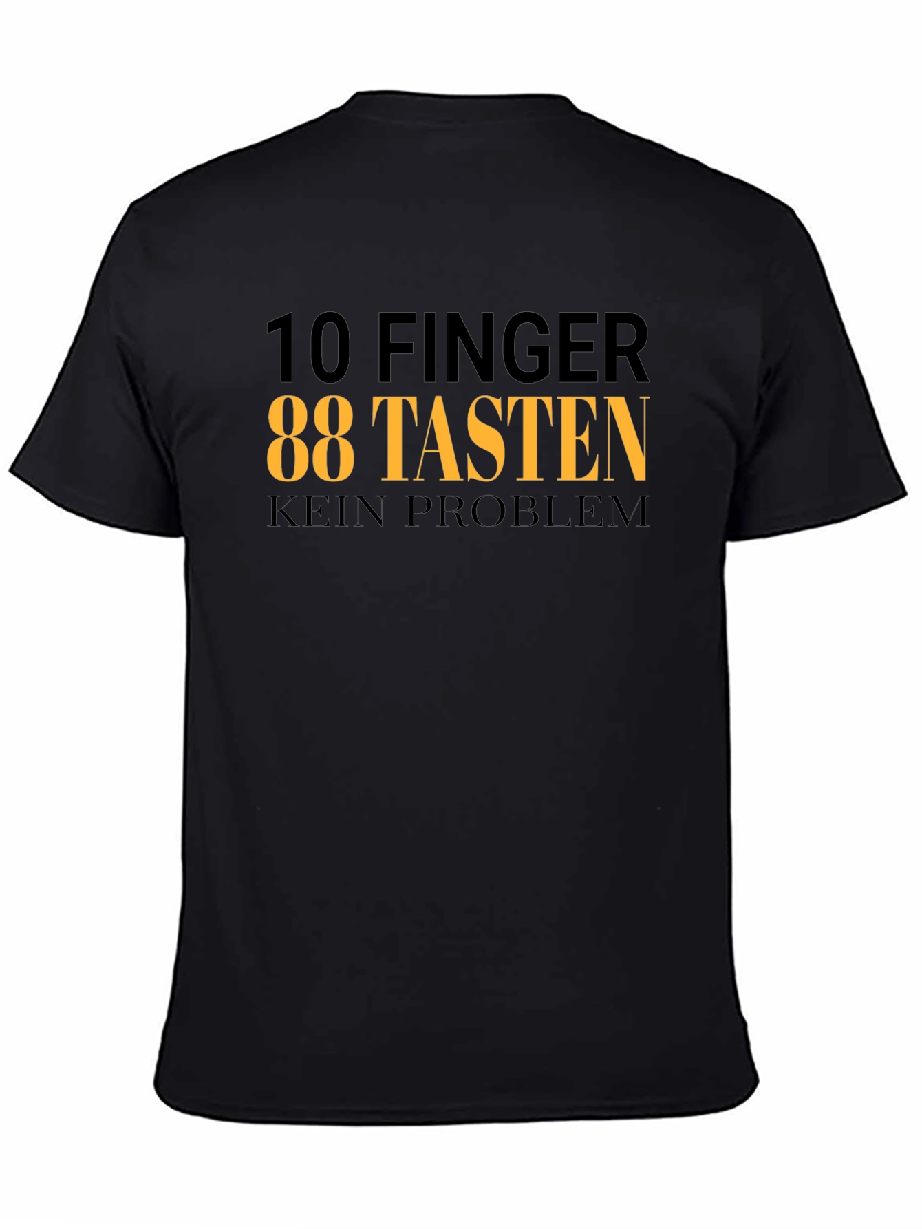 10 Fingers 88 Keys T-Shirt - Black Graphic Tee