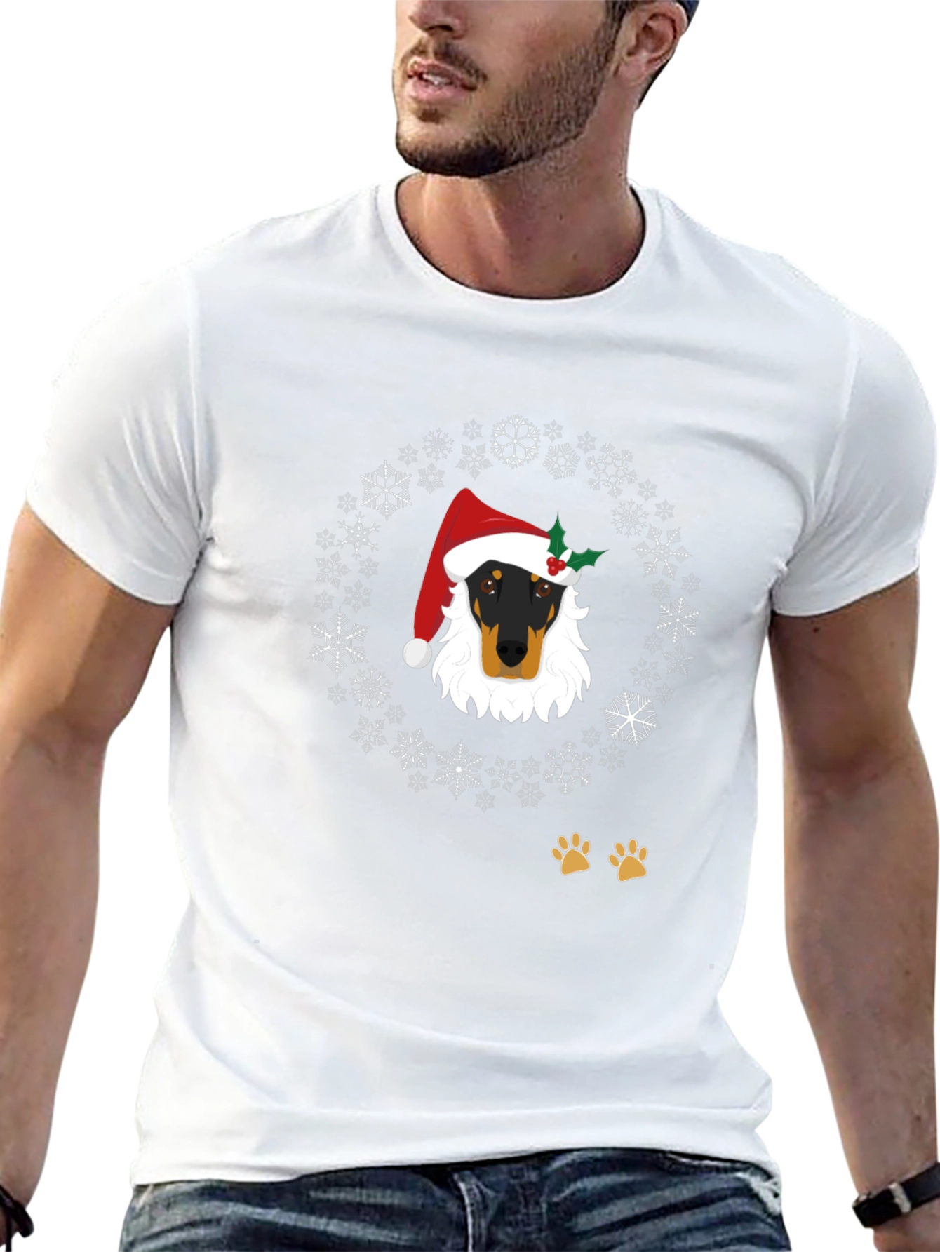 Festive Dog Snowflake T-Shirt