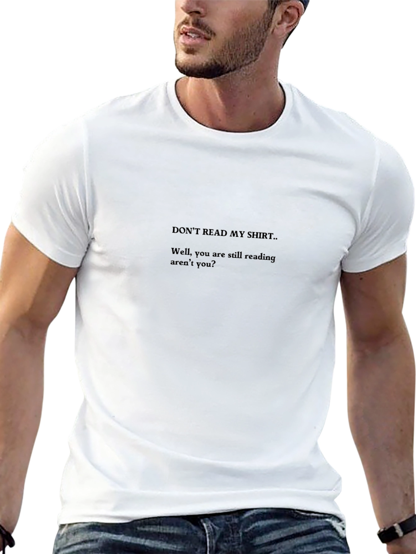Black T-Shirt: Funny Slogan Tee for Men