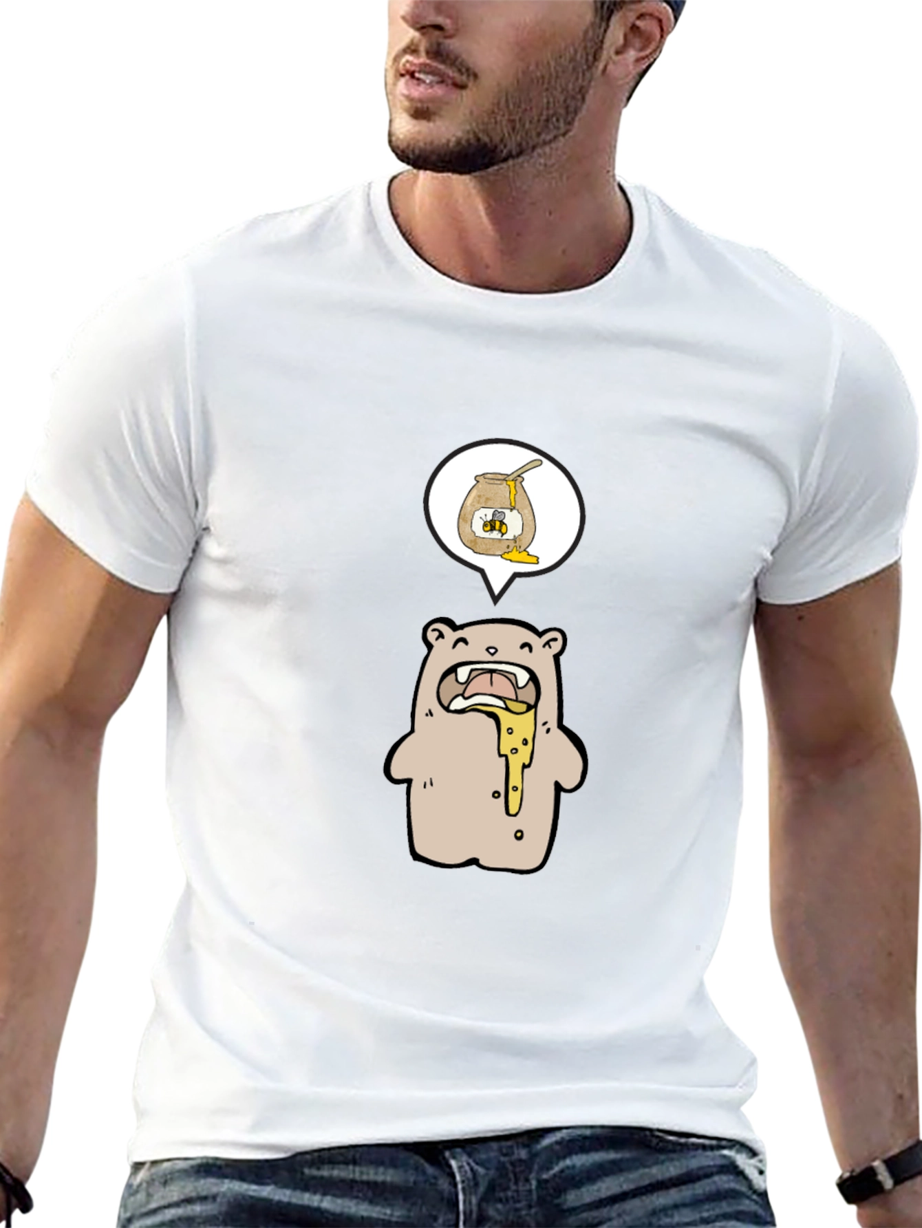Bear and Honey Graphic T-Shirt