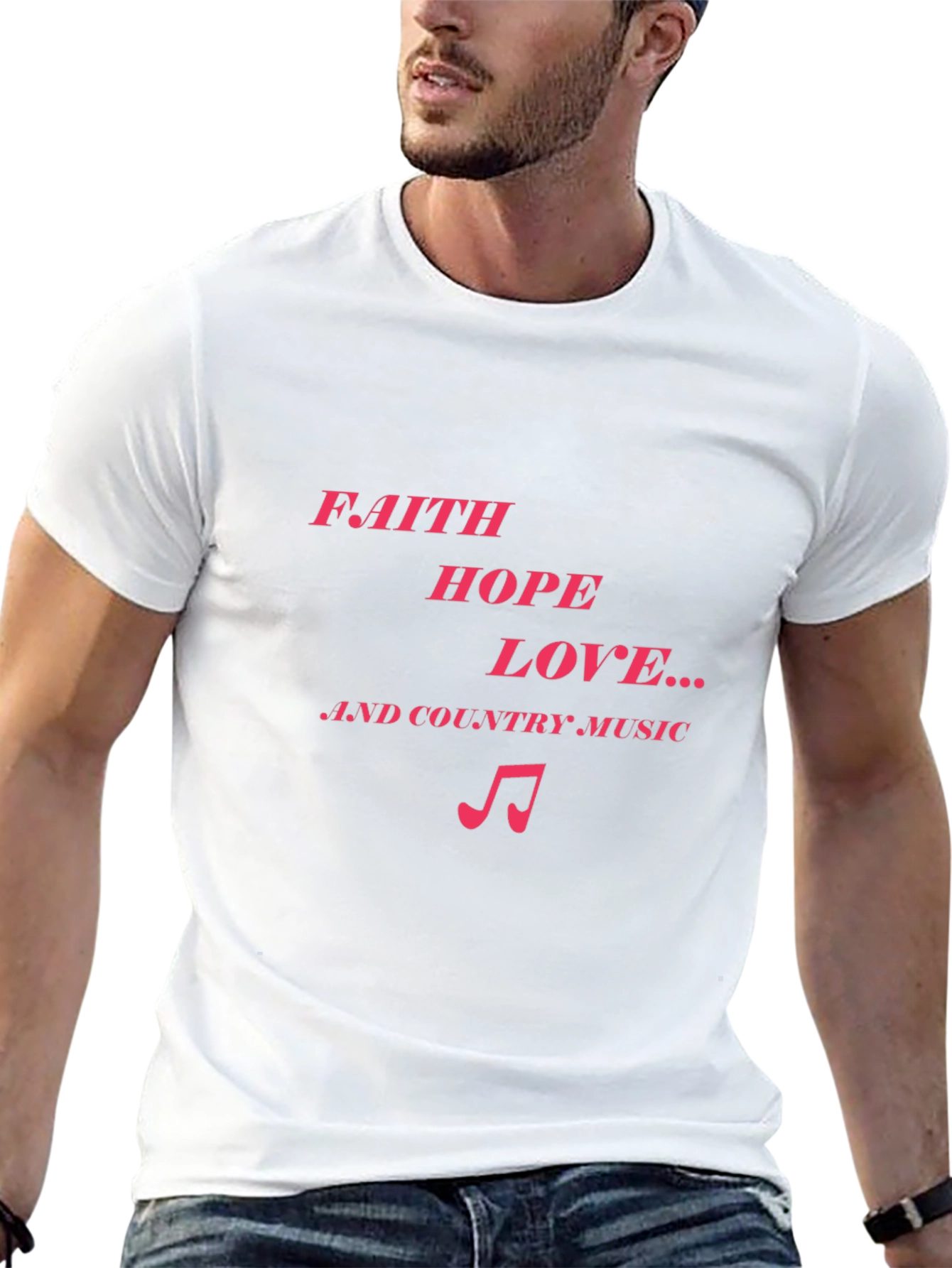 Faith Hope Love Music Graphic T-Shirt