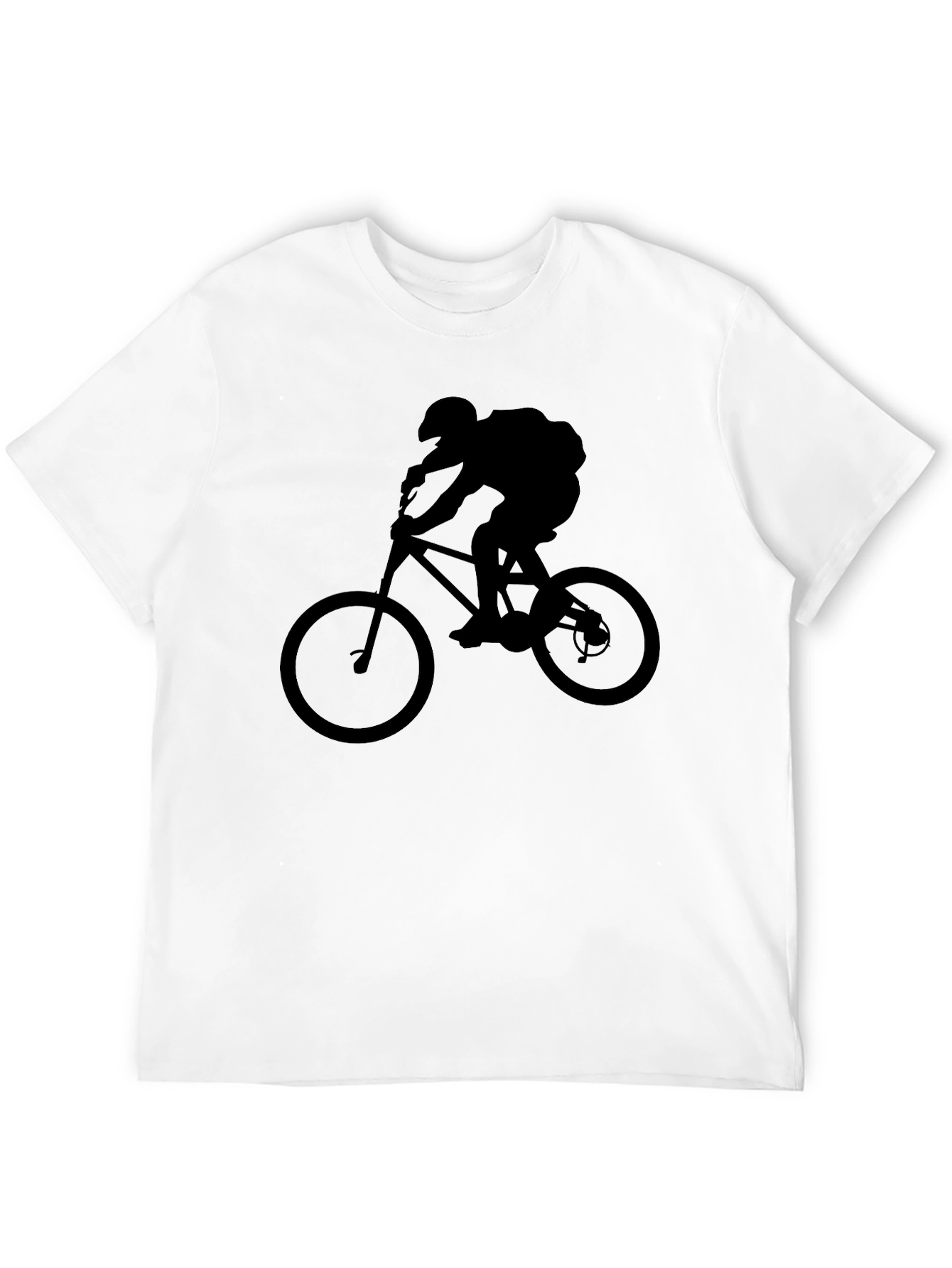 Mountain Bike Rider Graphic Tee - Black