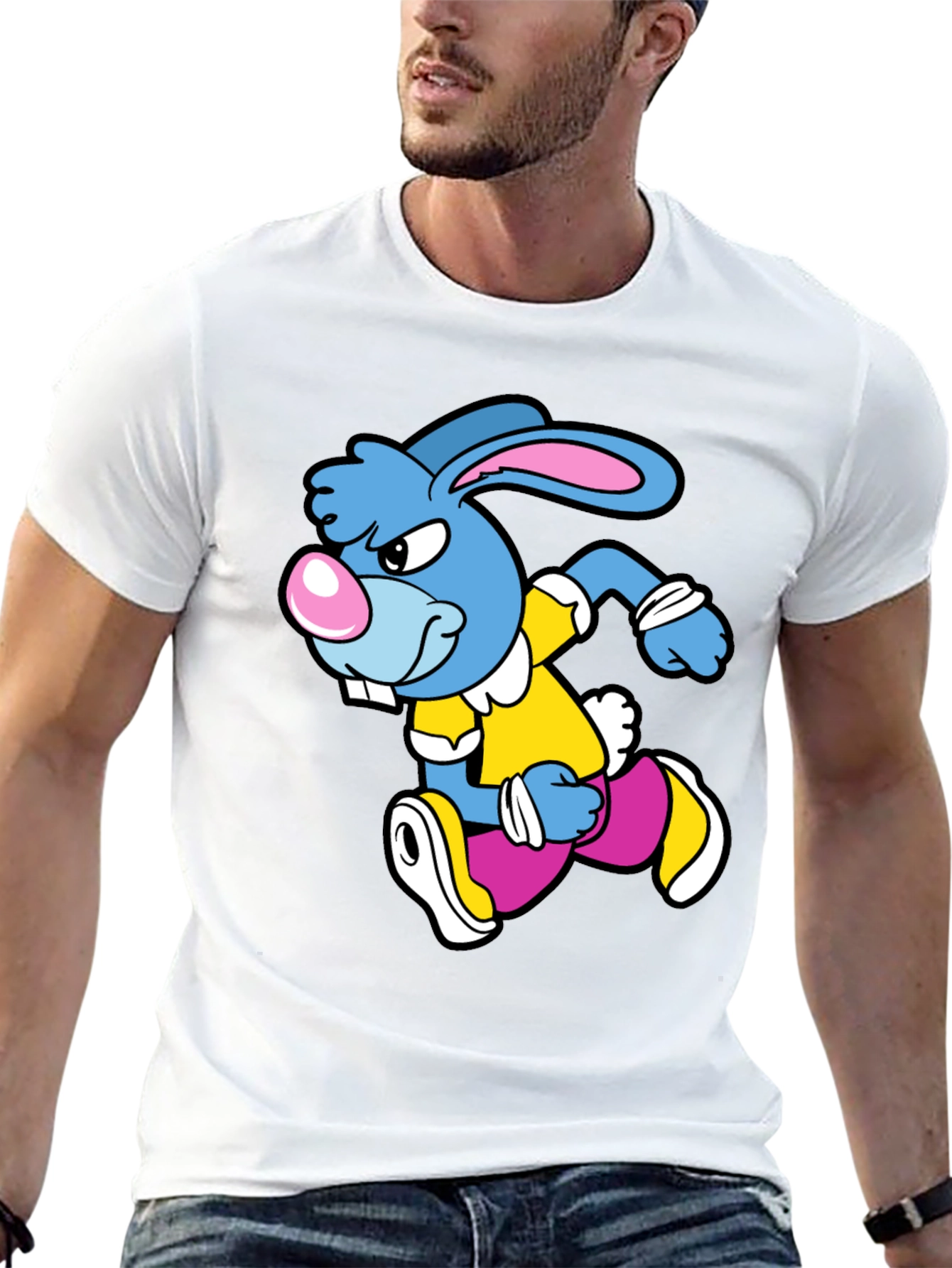 Cartoon Running Rabbit T-Shirt