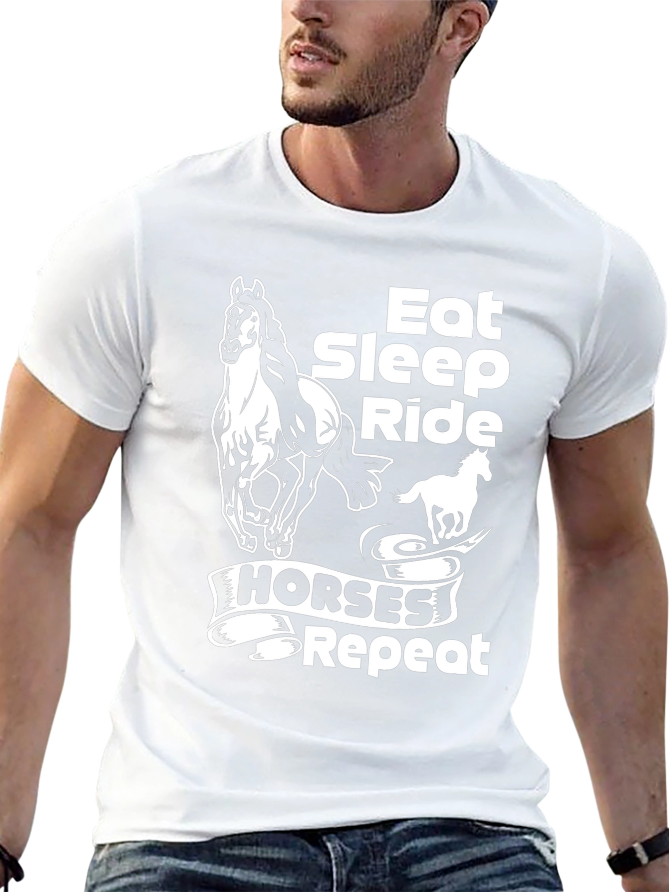 Eat Sleep Ride Horses Repeat T-Shirt