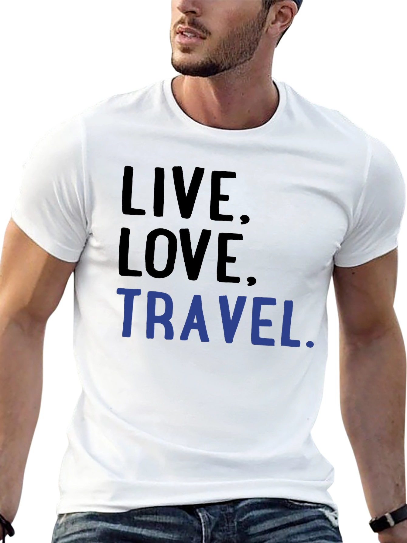 Live Love Travel Graphic Tee - Cotton Blend