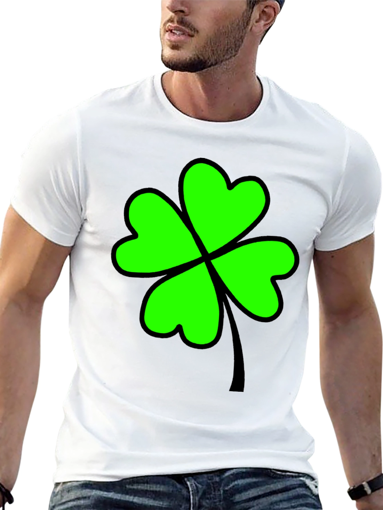 Lucky Clover T-Shirt - Black Graphic Tee