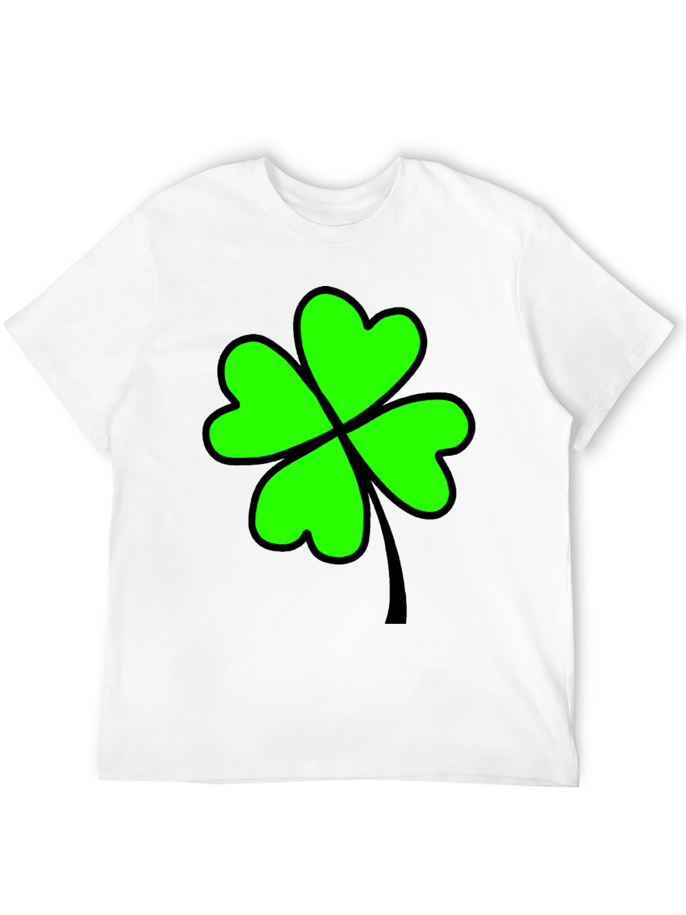 Lucky Clover T-Shirt - Black Graphic Tee