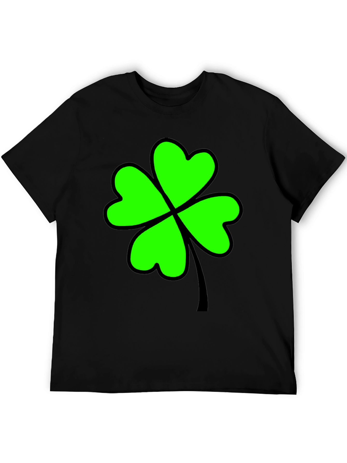 Lucky Clover T-Shirt - Black Graphic Tee