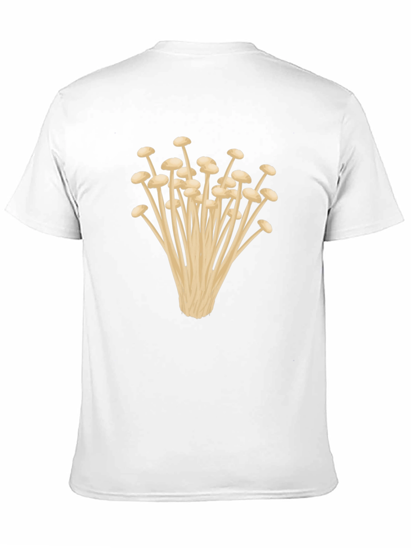 Enoki Mushroom Graphic Tee - Unisex Black T-Shirt