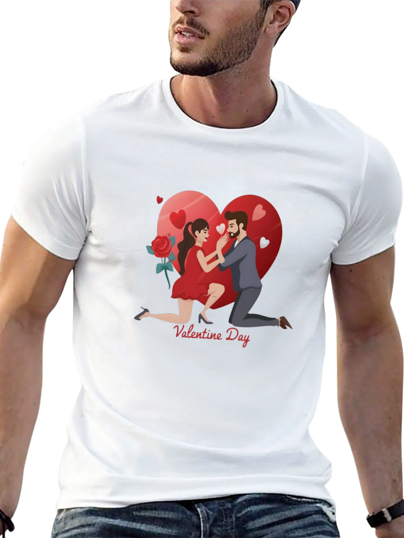 Valentines Day Proposal Graphic T-Shirt