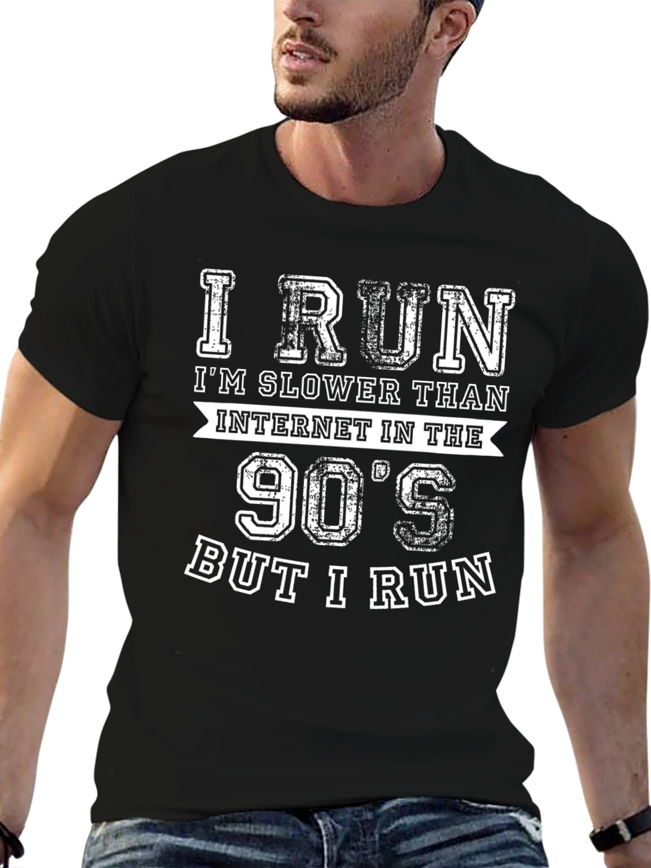 I Run Slower Than 90s Internet Funny Running T-Shirt