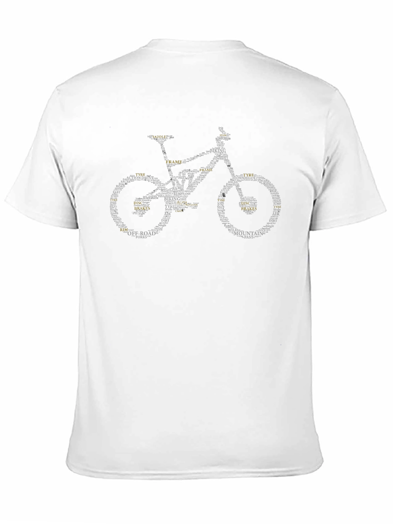 Mountain Bike Word Art Graphic T-Shirt