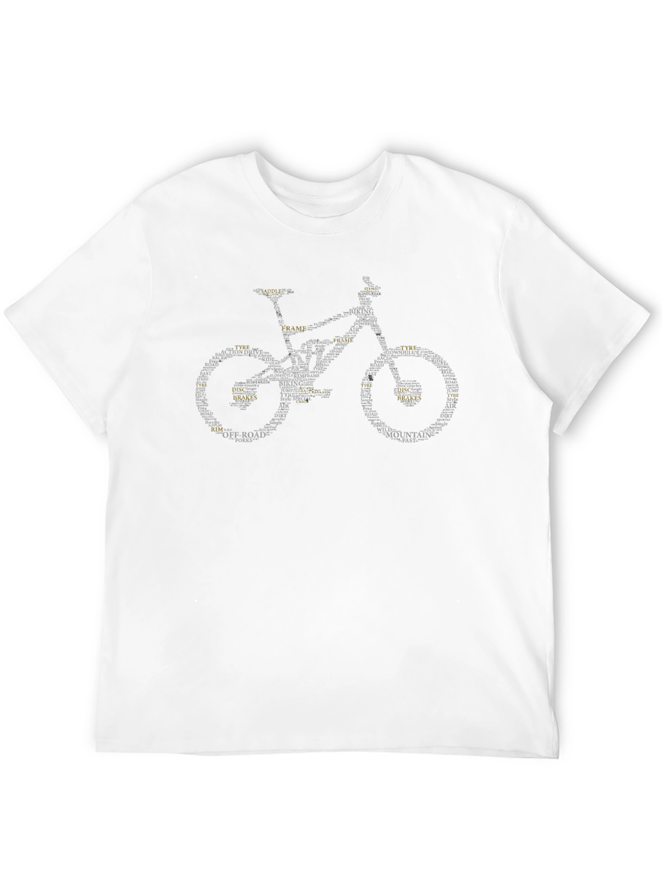 Mountain Bike Word Art Graphic T-Shirt