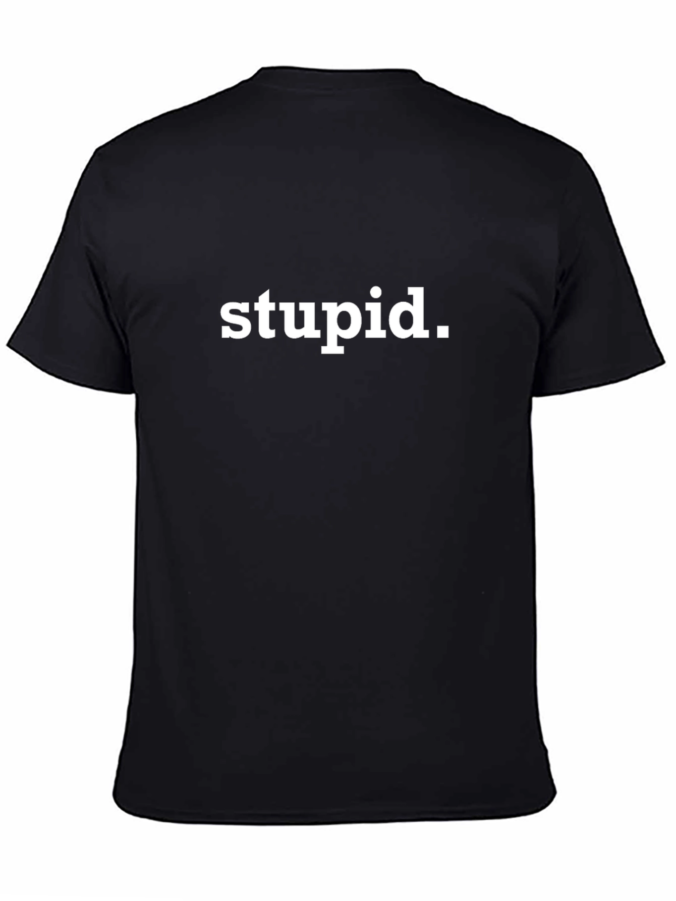 Stupid Graphic Tee - Black Cotton T-Shirt