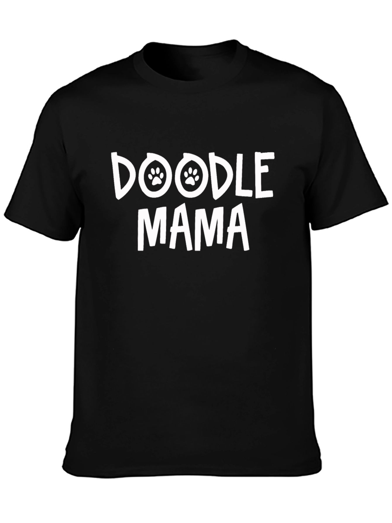 Doodle Mama Black Cotton Graphic Tee