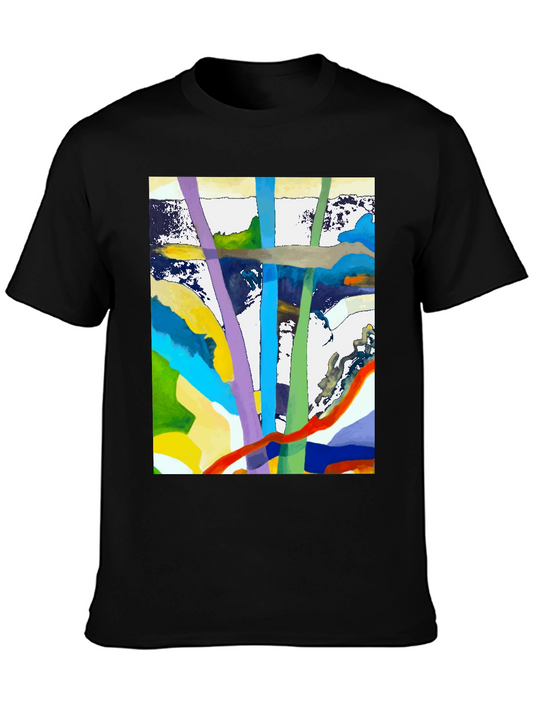 Abstract Art Graphic Tee - Modern Style