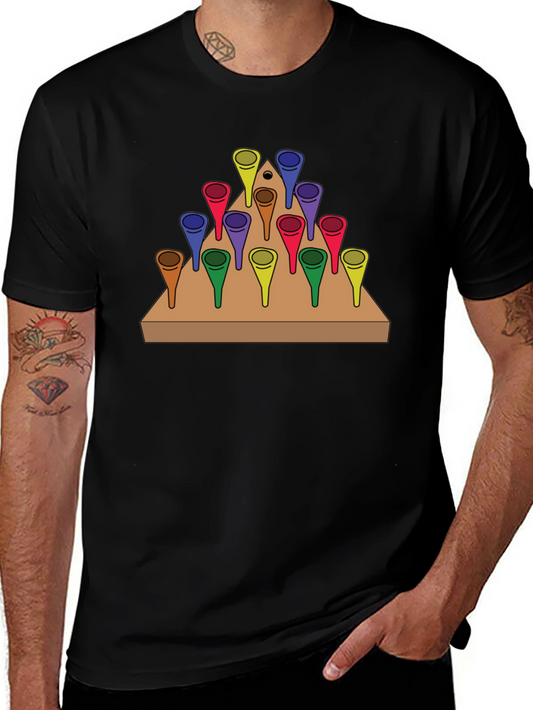 Peg Solitaire T-Shirt - Wooden Board Game Design