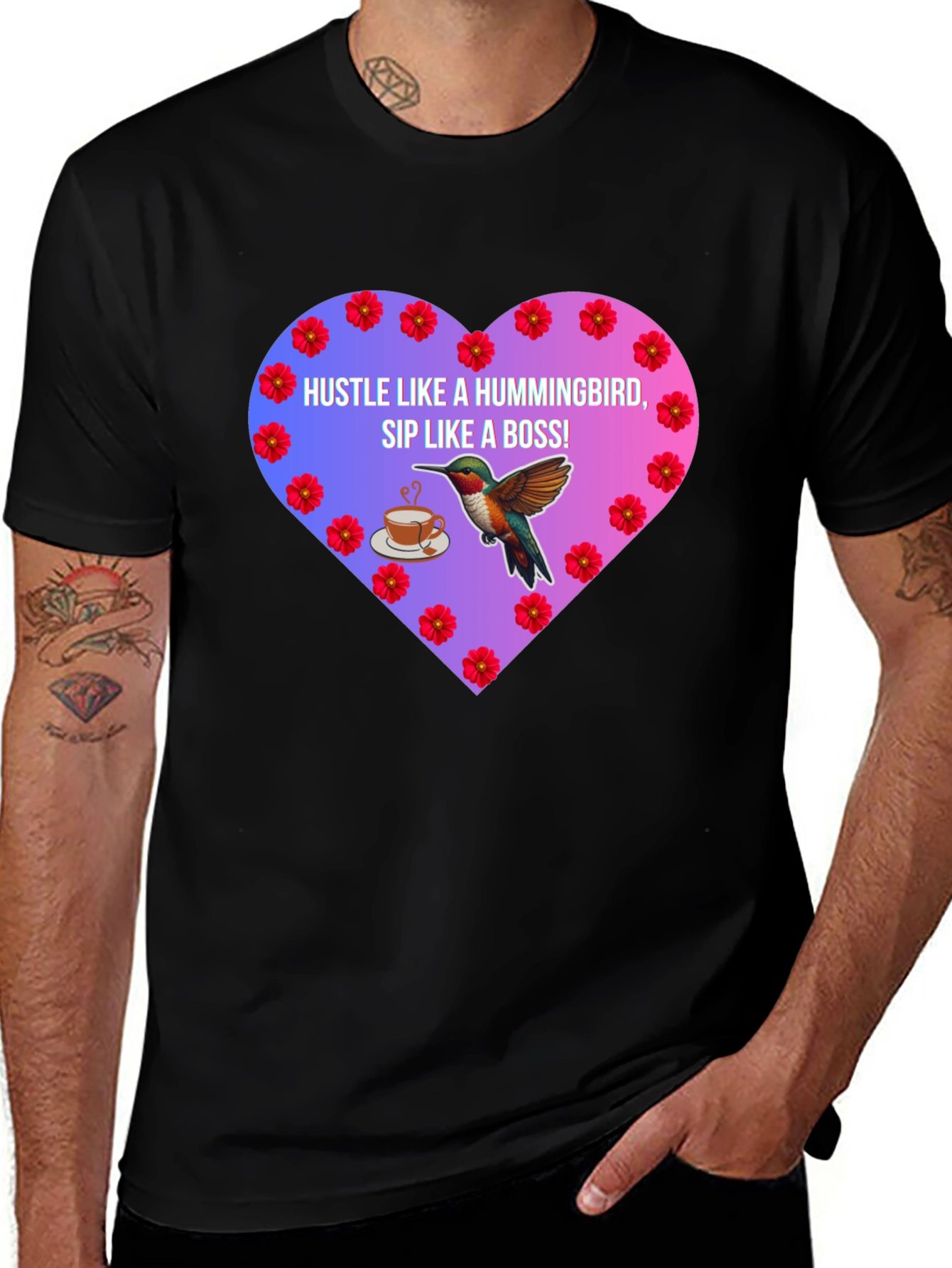 Hummingbird Hustle T-Shirt Sip Like a Boss