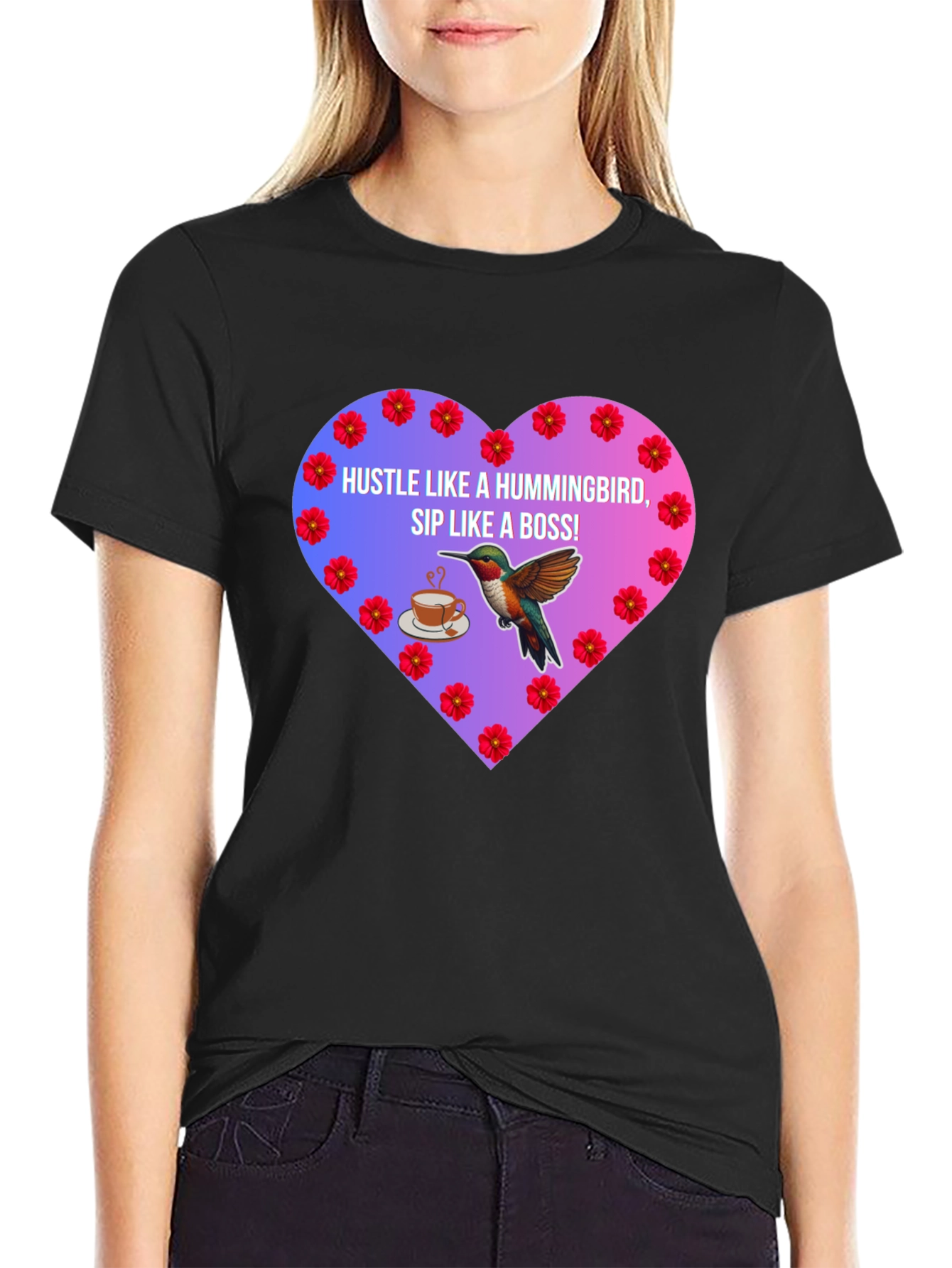 Hummingbird Hustle T-Shirt Sip Like a Boss