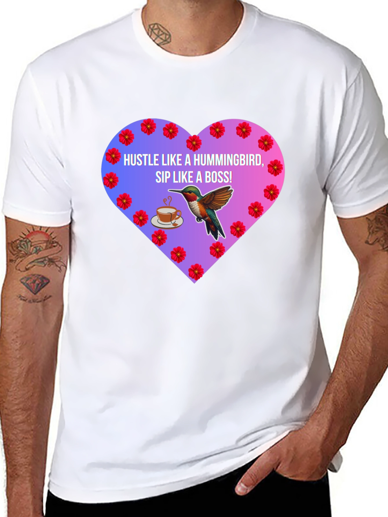 Hummingbird Hustle T-Shirt Sip Like a Boss