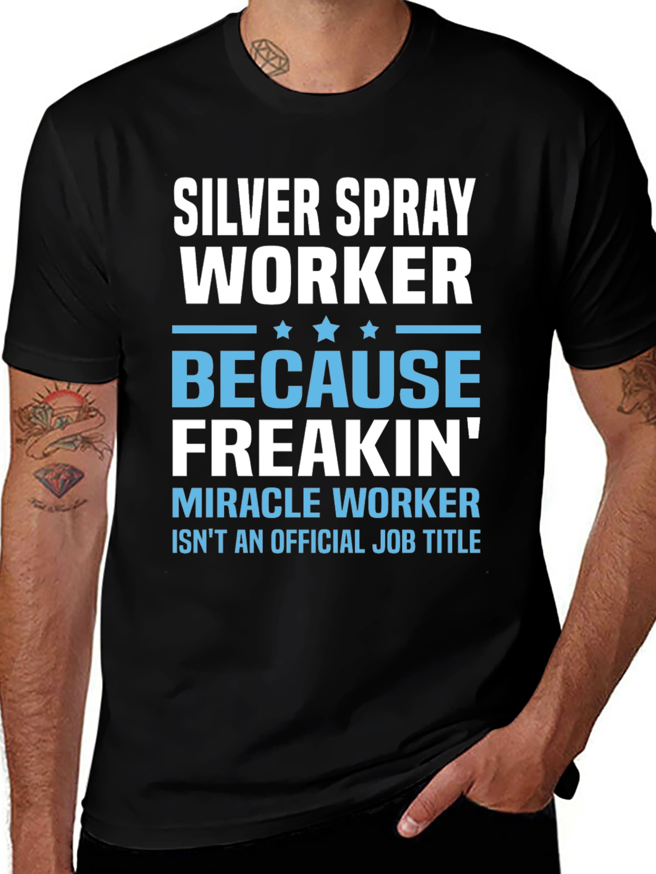 Silver Spray Worker Novelty T-Shirt