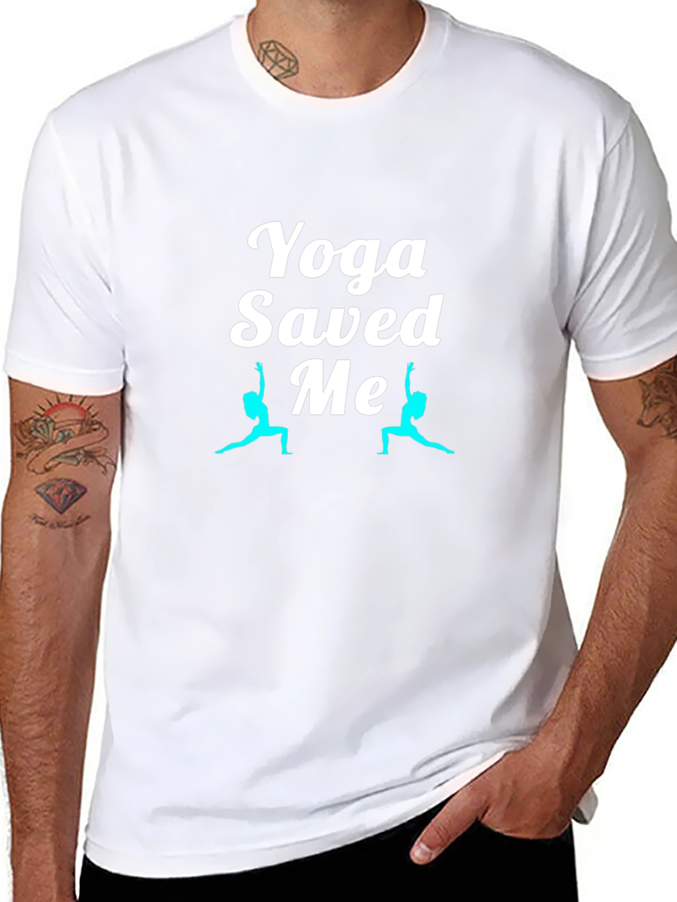 Yoga Saved Me Black T-Shirt