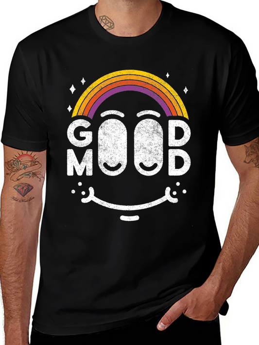 Good Mood Rainbow Smiley Face T-Shirt