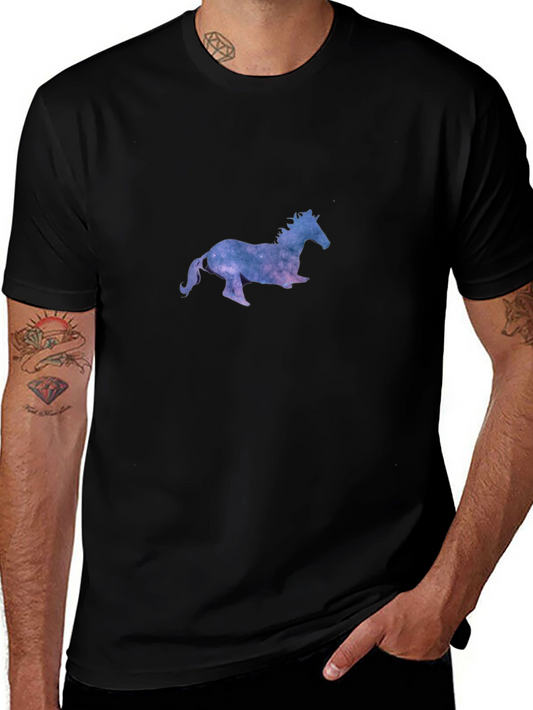Galaxy Horse Black T-Shirt