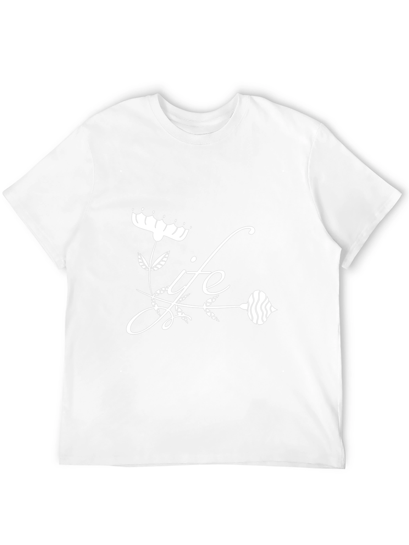Life Floral Graphic Black T-Shirt