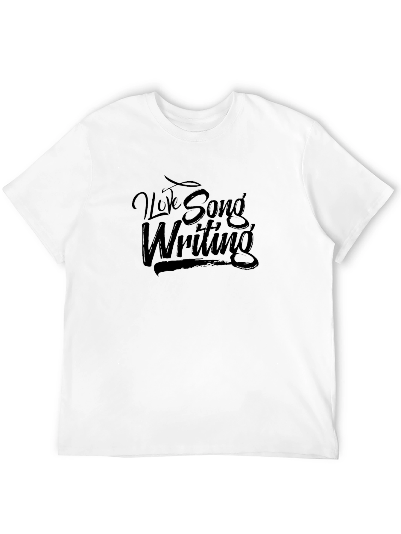 I Love Song Writing Black T-Shirt