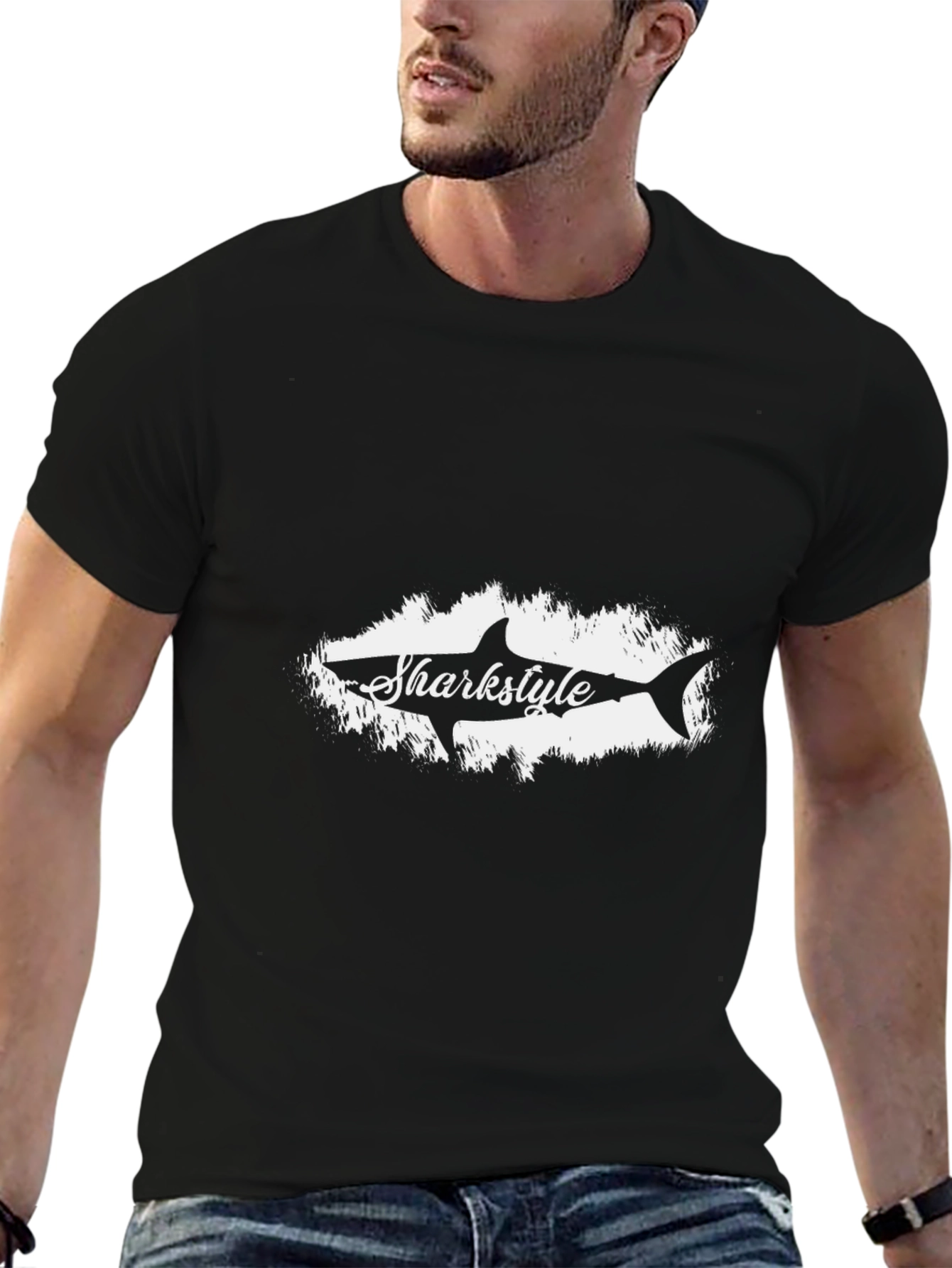 Sharkstyle Graphic Black T-Shirt