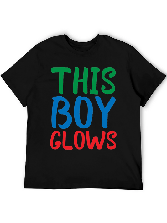 This Boy Glows Graphic Tee - Trendy Statement Shirt