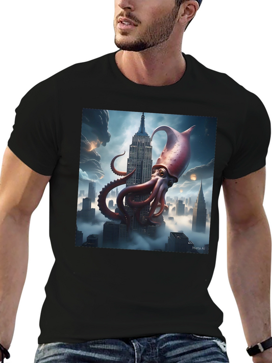 Giant Squid City Tee - Kraken Empire State Shirt