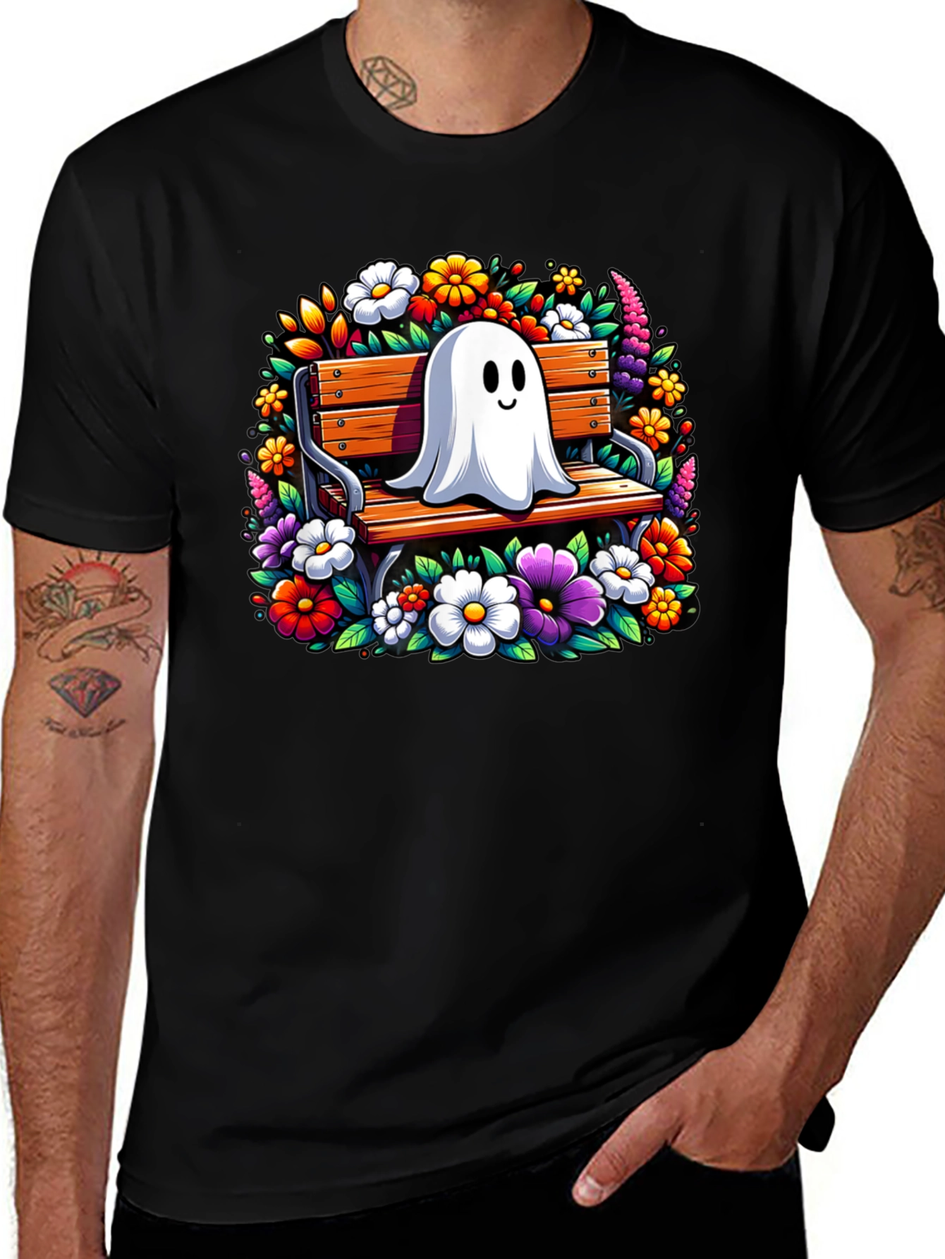 Ghost on Bench Graphic Tee
