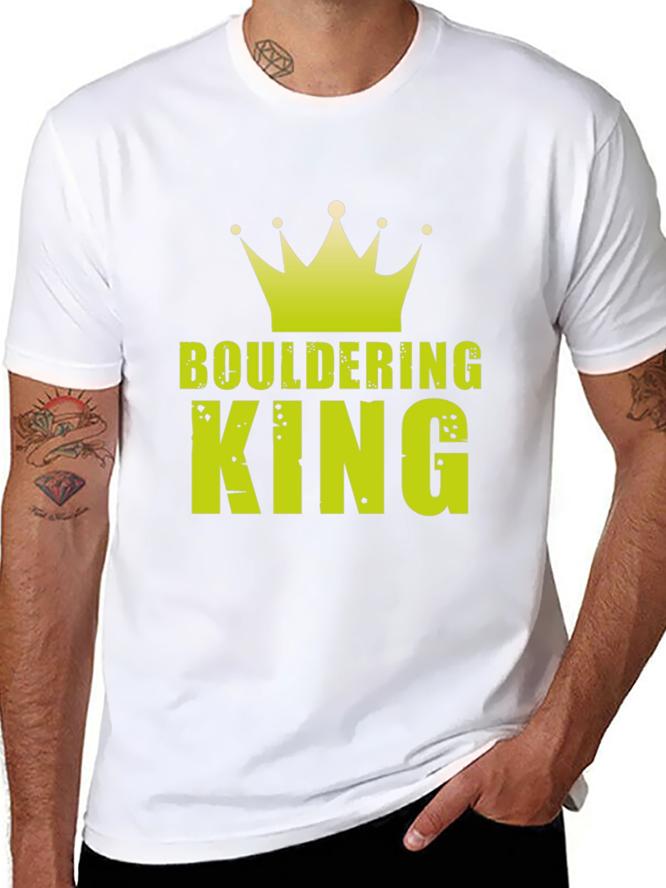 Bouldering King Graphic Tee - Rock Climbing Shirt