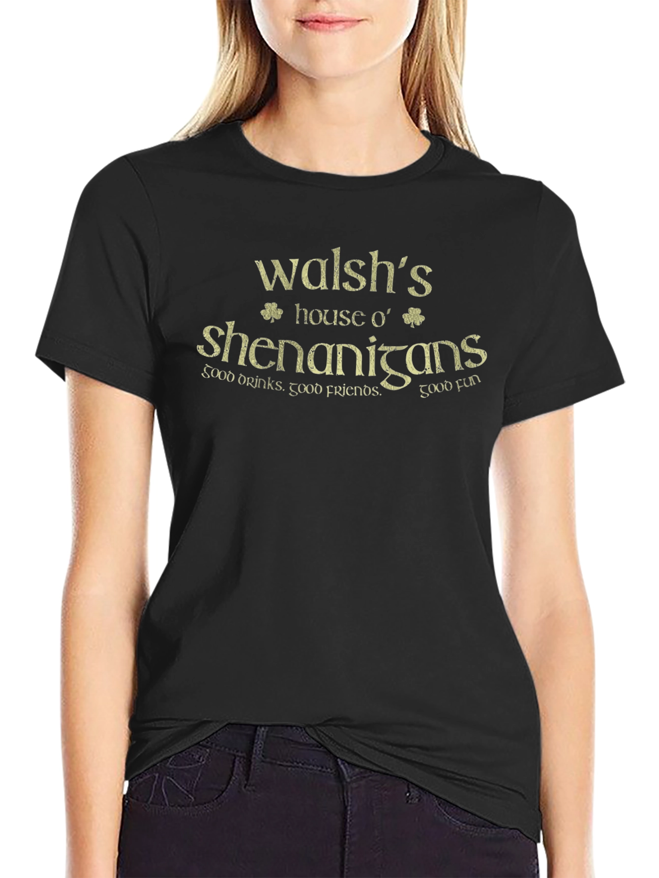 Walshs House o Shenanigans Black T-Shirt