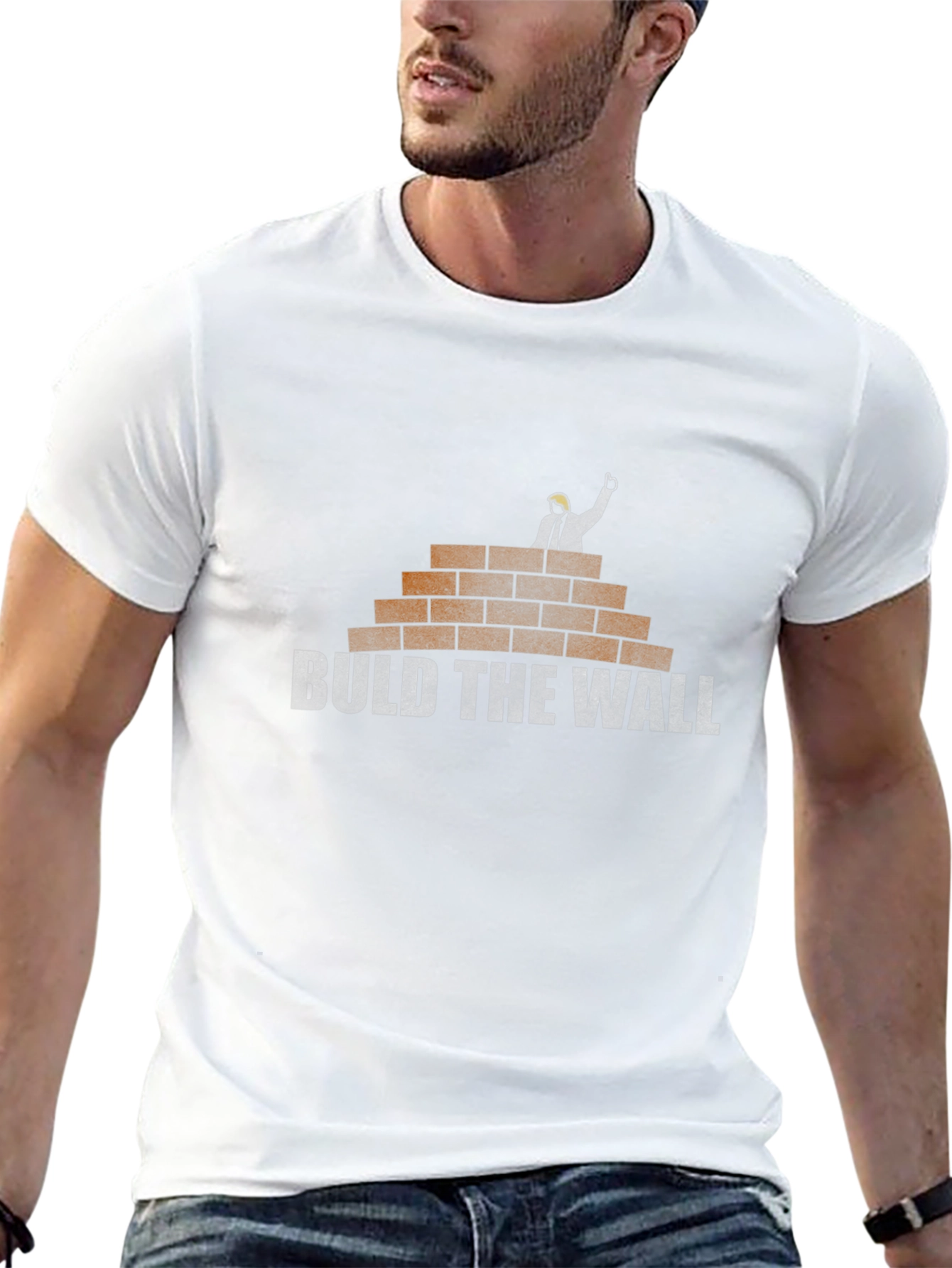 Build The Wall T-Shirt: Political Humor Tee