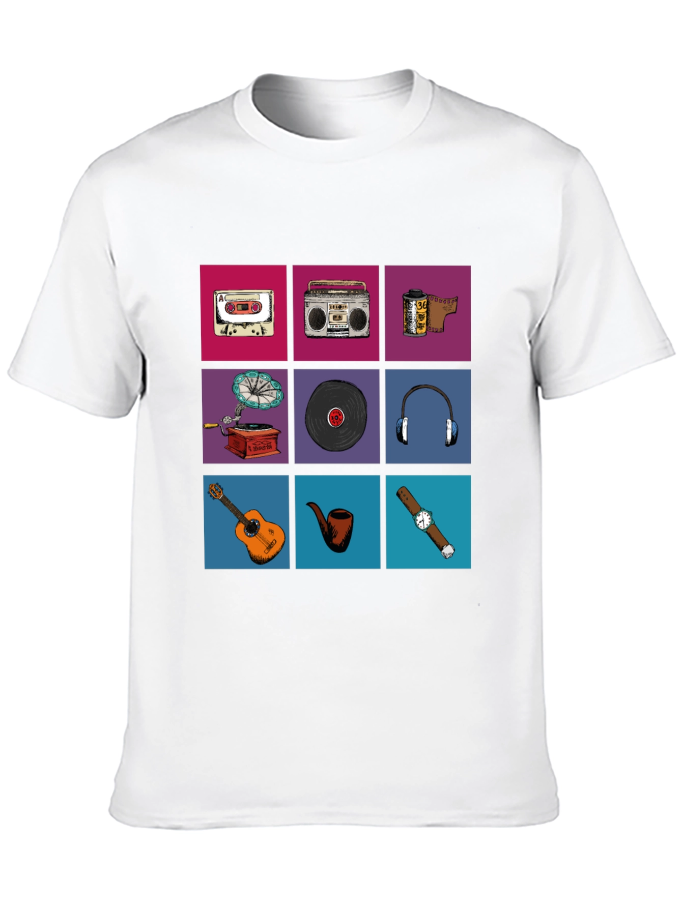 Retro Media Print T-Shirt