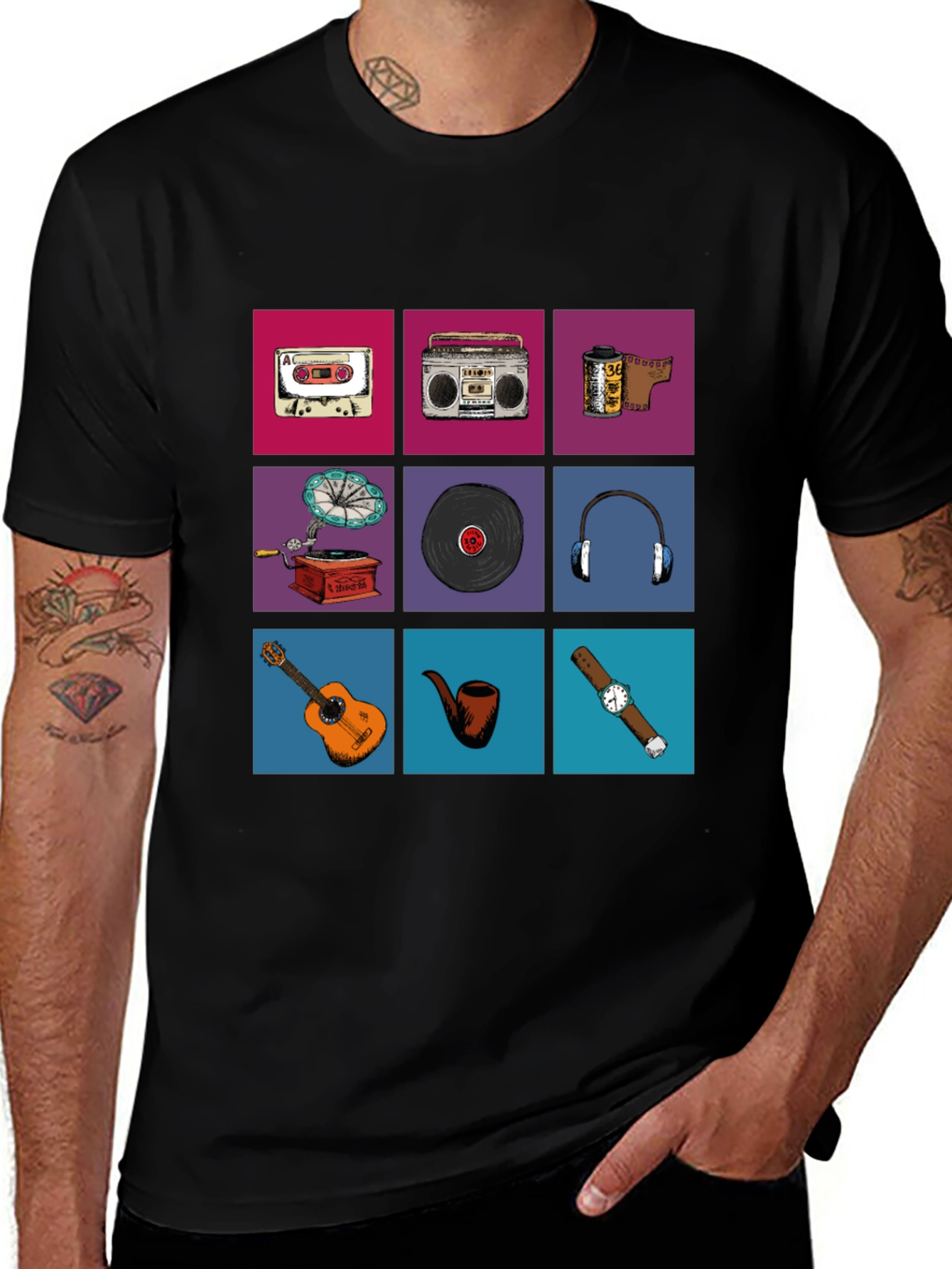 Retro Media Print T-Shirt