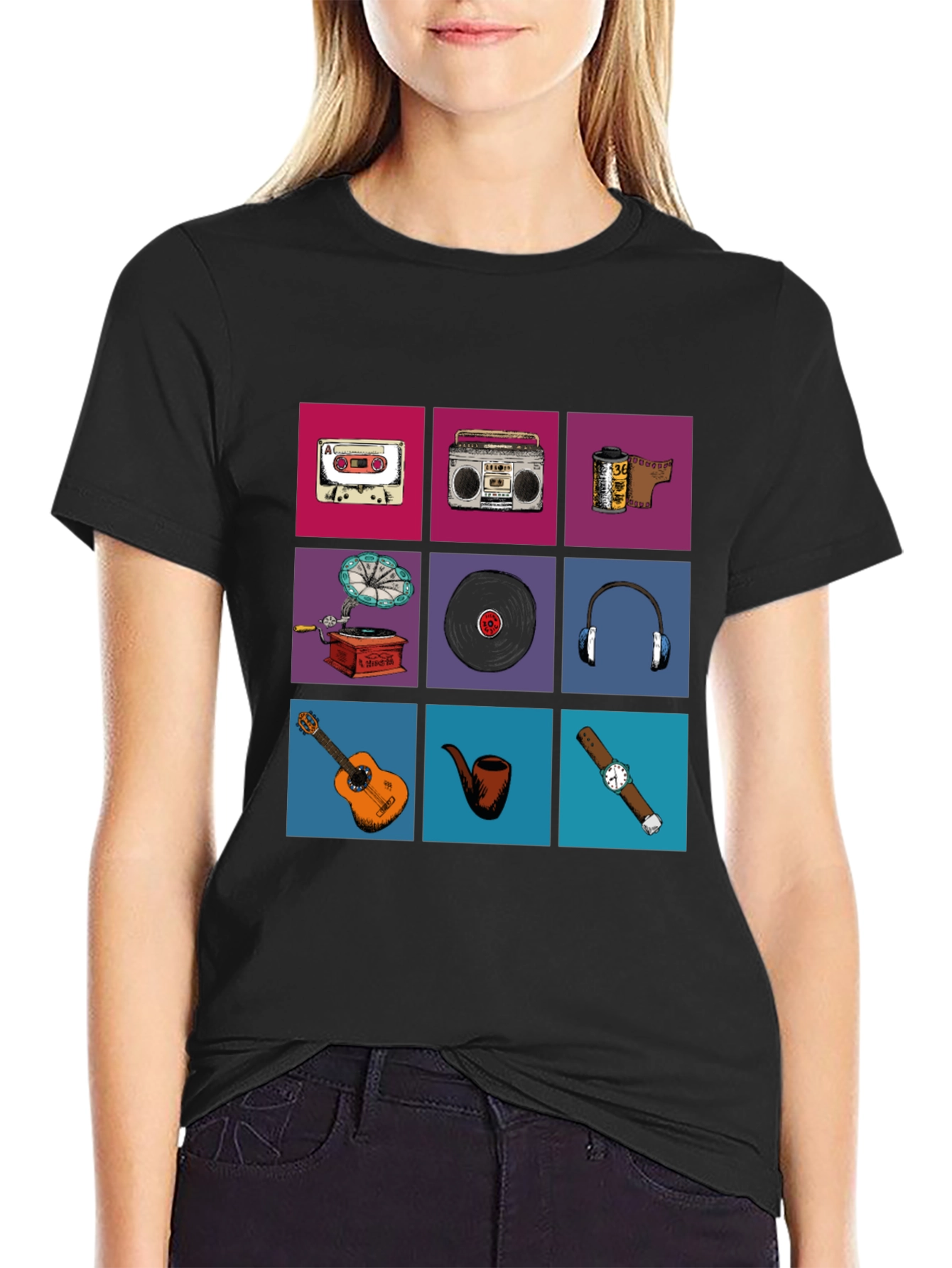 Retro Media Print T-Shirt