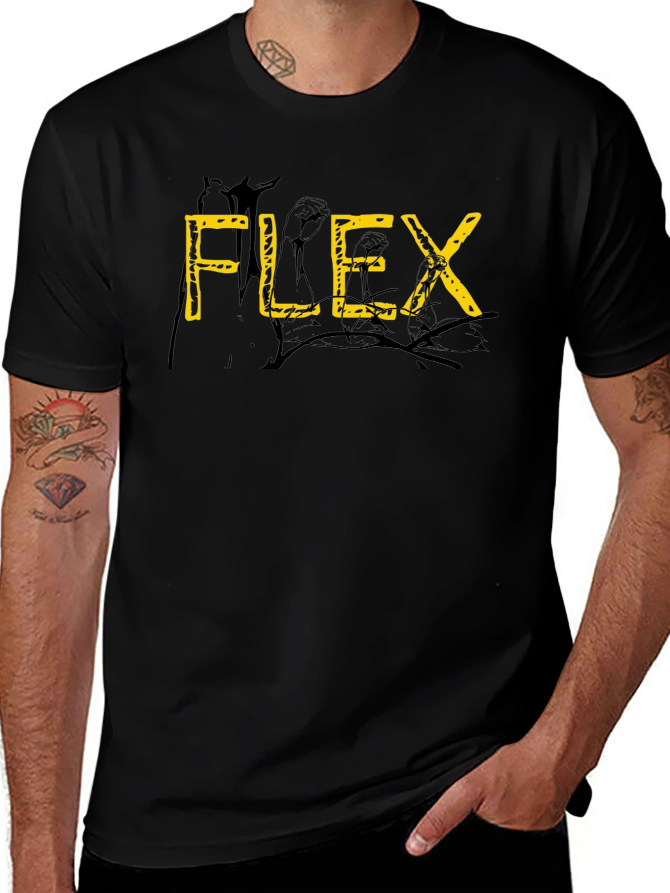 FLEX Graphic Black T-Shirt