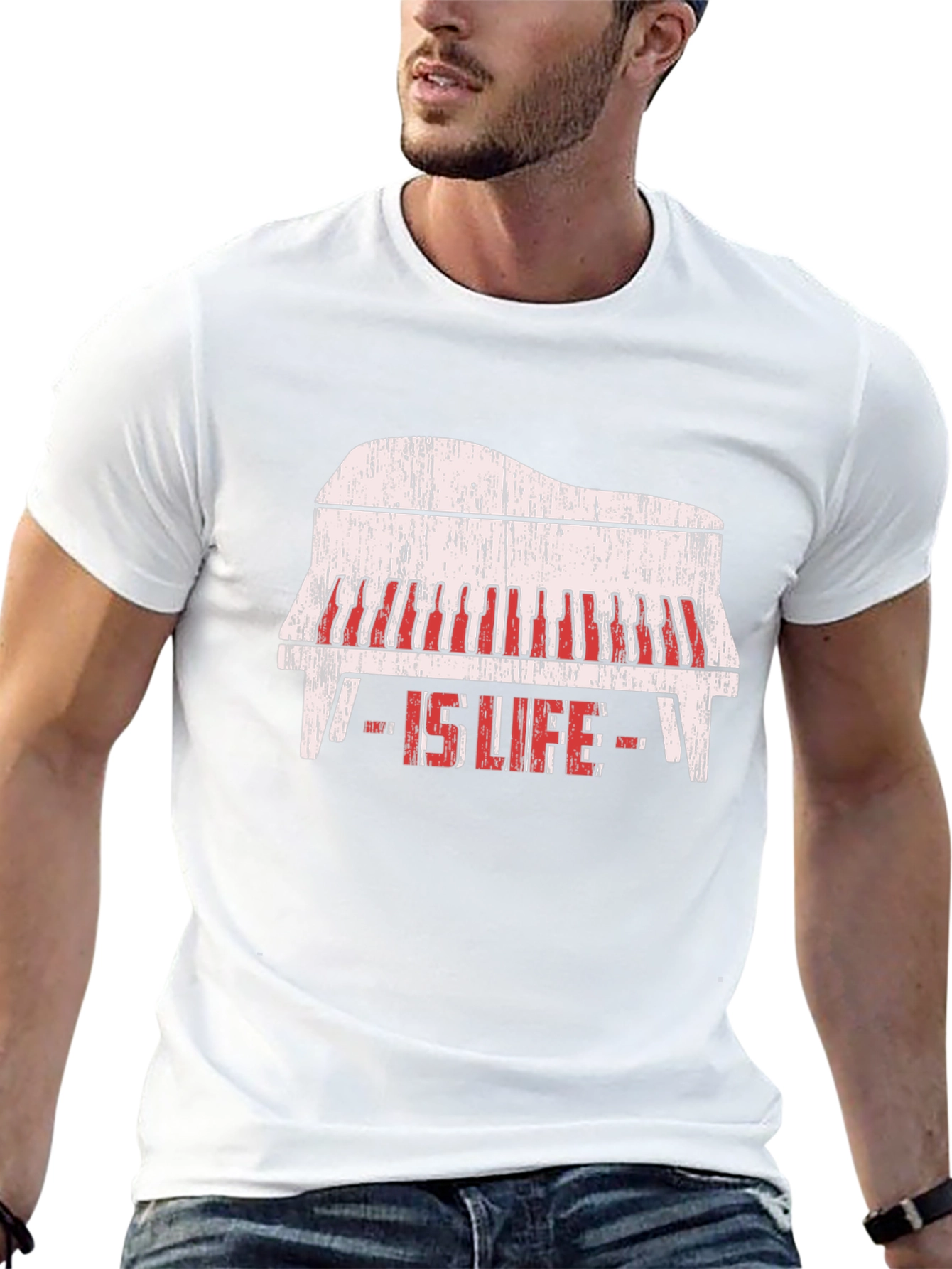 Piano Is Life Black Graphic Tee