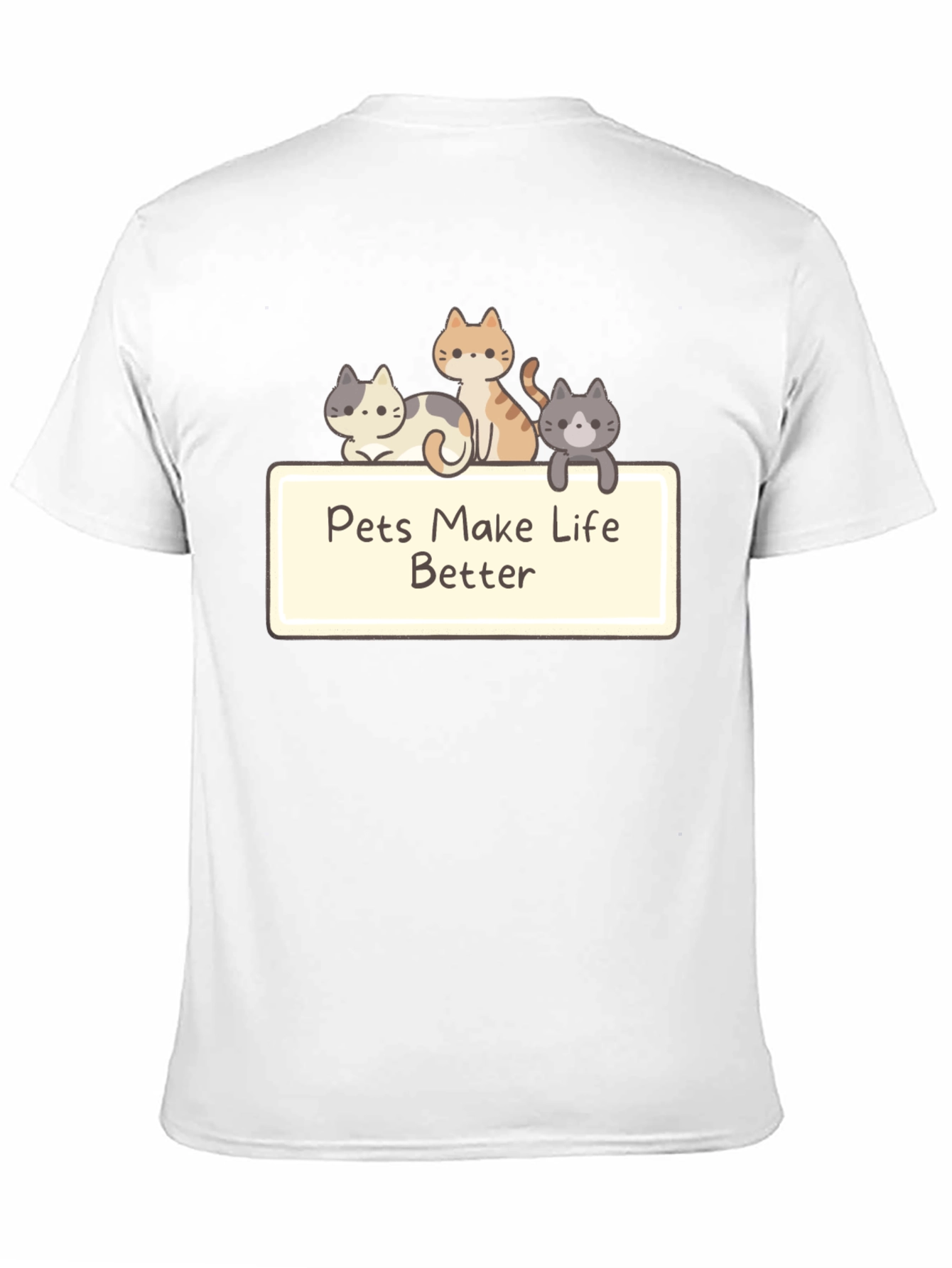 Pets Make Life Better Black T-Shirt