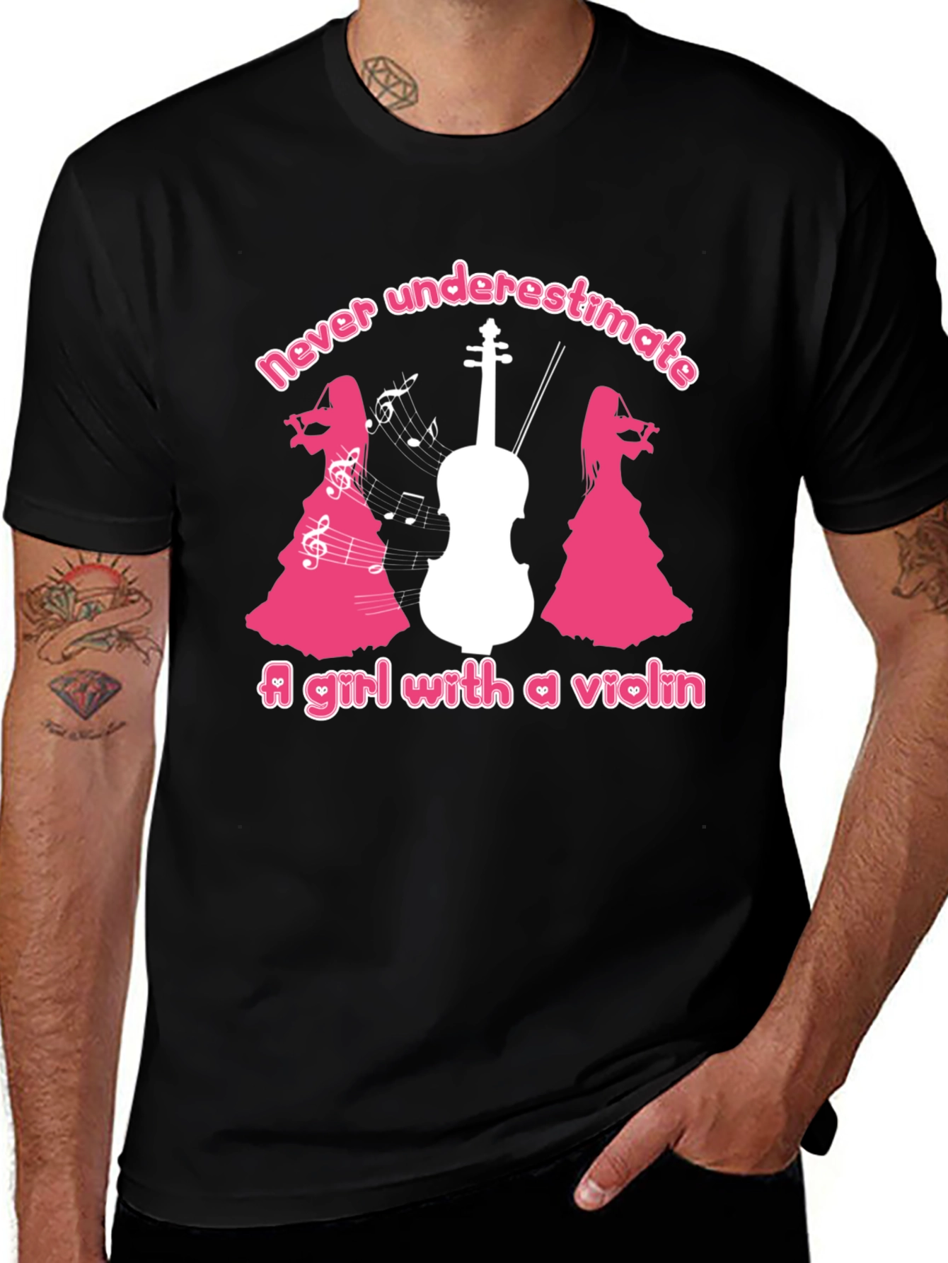 Violin Girl T-Shirt - Never Underestimate