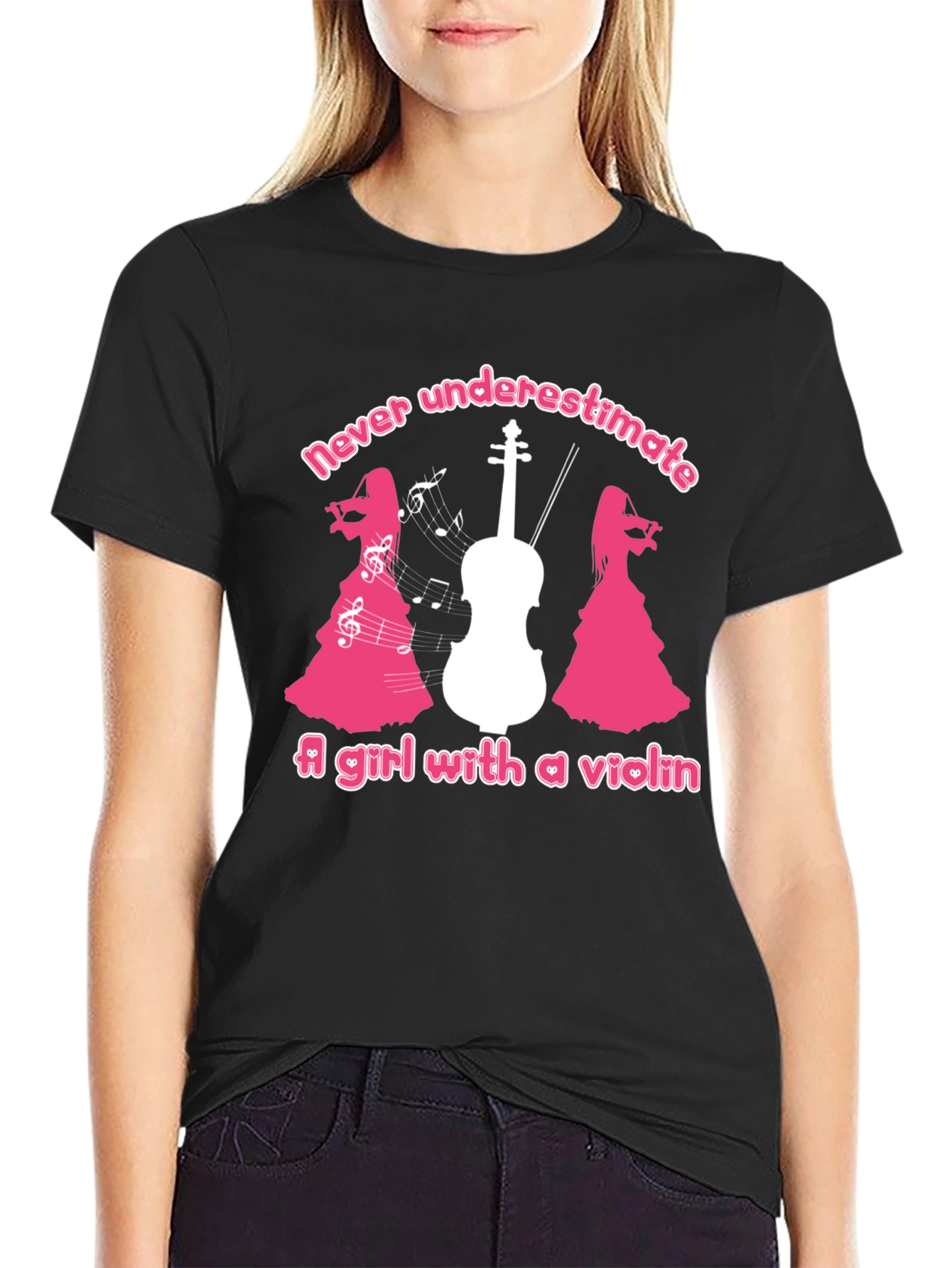 Violin Girl T-Shirt - Never Underestimate