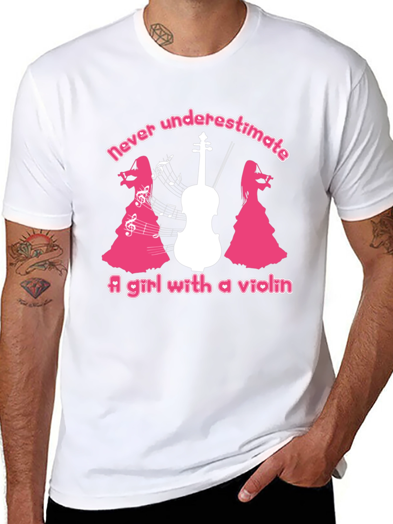 Violin Girl T-Shirt - Never Underestimate