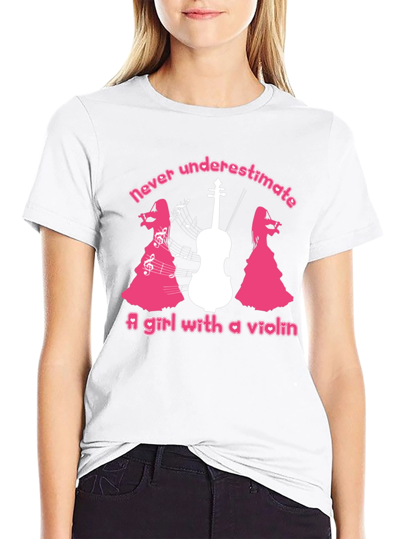 Violin Girl T-Shirt - Never Underestimate