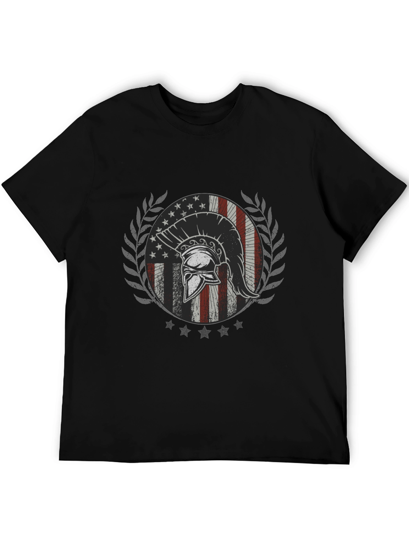 Spartan American Flag Graphic T-Shirt